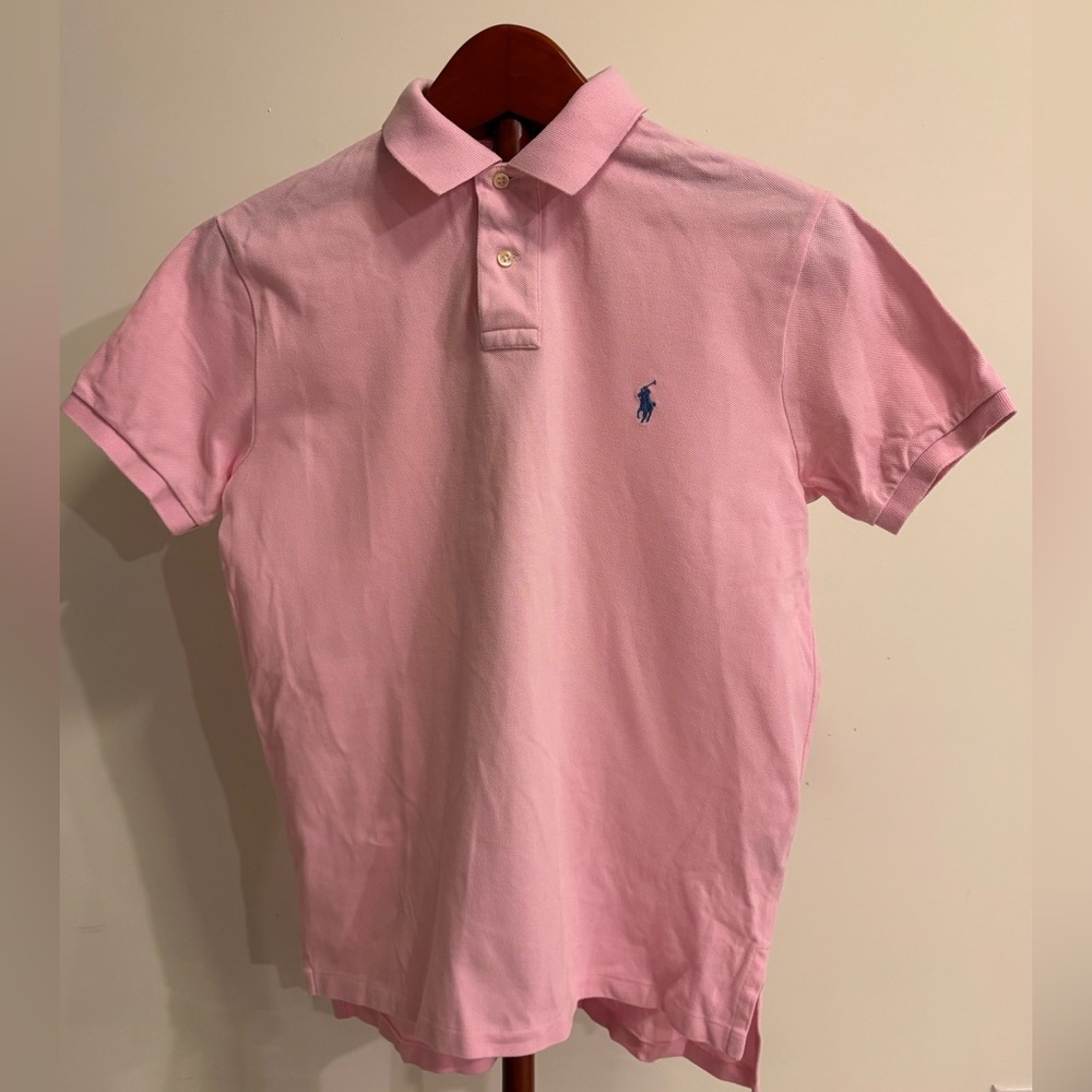 Polo Ralph Lauren Custom Fit Light Pink Polo Medium